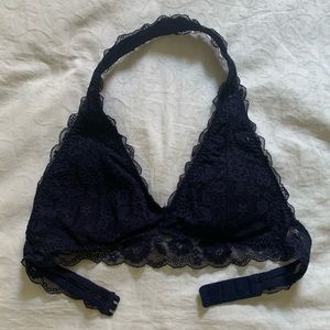 Hollister lace navy blue halter brallete